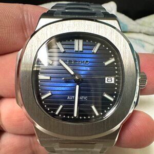 Custom Seiko Mod Nautilus Dark Blue